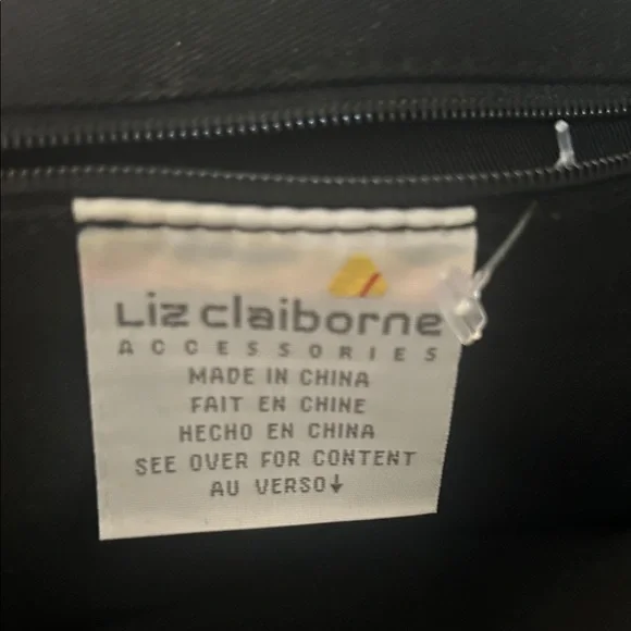 Liz Claiborne Black and Brown Floral Shoulder Bag like new tapestry - Picture 4 of 5